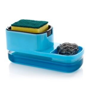 2 in 1 Plastic Dish Soap Liquid Dispenser Sponge Holder ,Sabudani  (1 Set)