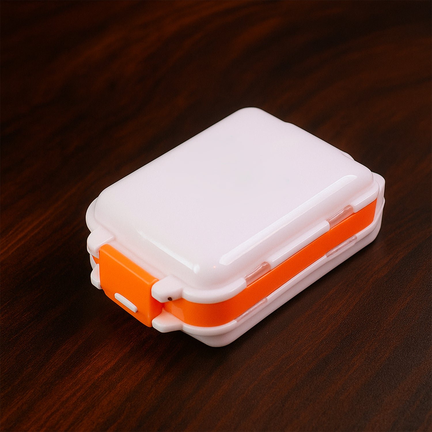 Portable Orange Dual-Sided Pill Organizer Box (1 Pc) - Image 4