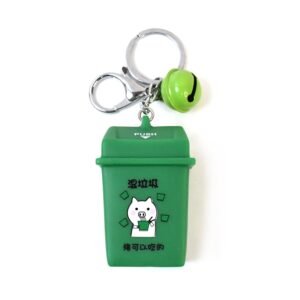Trash Can Keychain Recycle Can Keyring Novelty Keychain Garbage Classification keyholder for and Adults