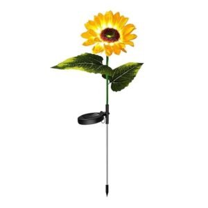 Sunflower Solar LED Lights, Warm White Garden Light (1 Pc)