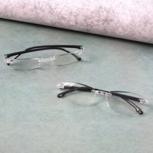 Pack of 2 Rimless Reading Glasses – Lightweight Comfort Readers