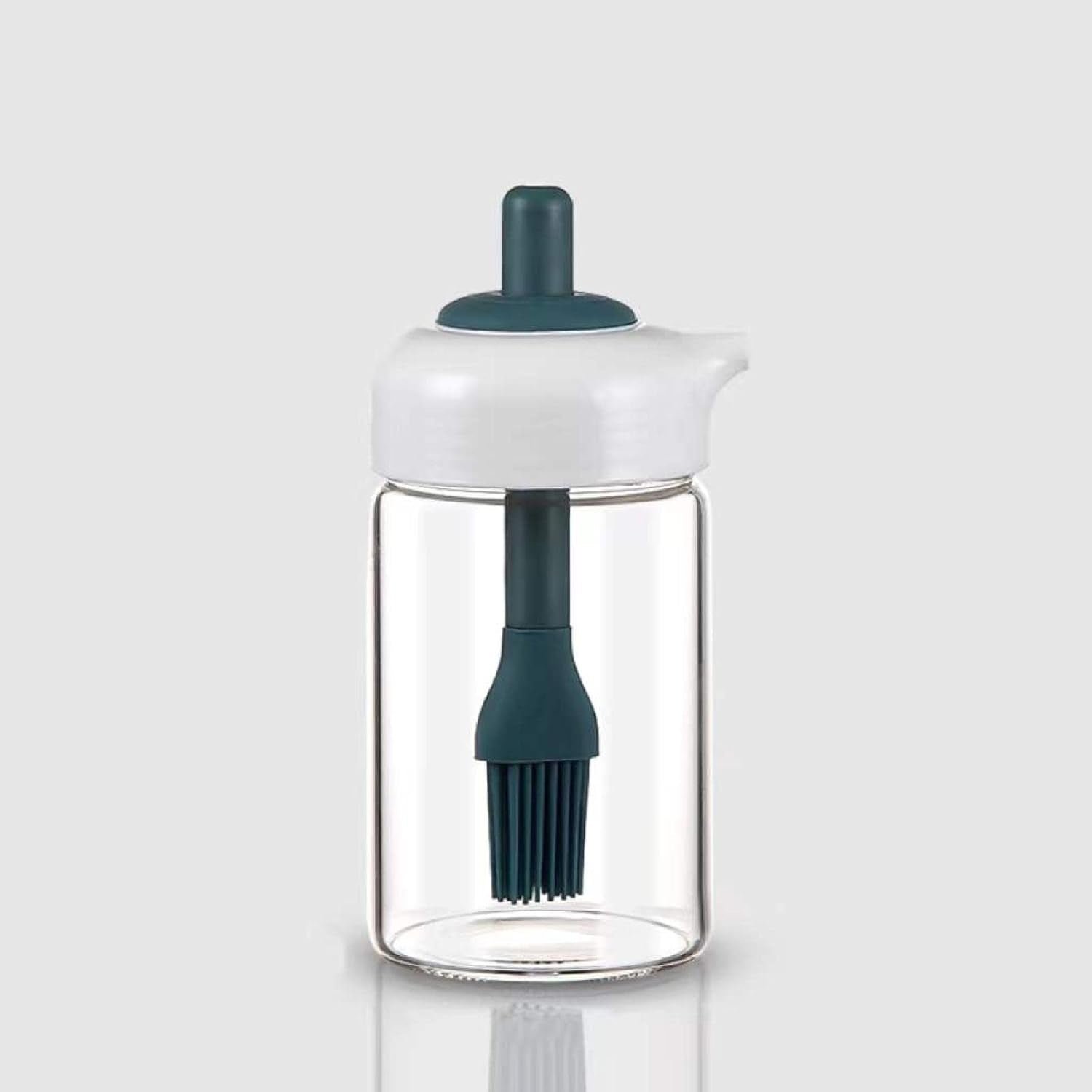 2 in 1 Glass Oil dispenser jar / Bottle with brush (1 Set) - Image 5