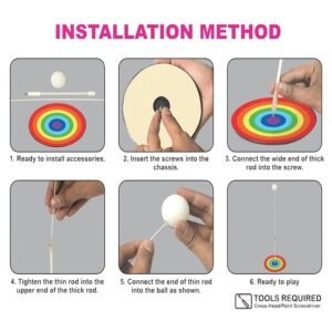 Portable Wiff Waff Rebound Table Tennis Trainer Set (1 Set)