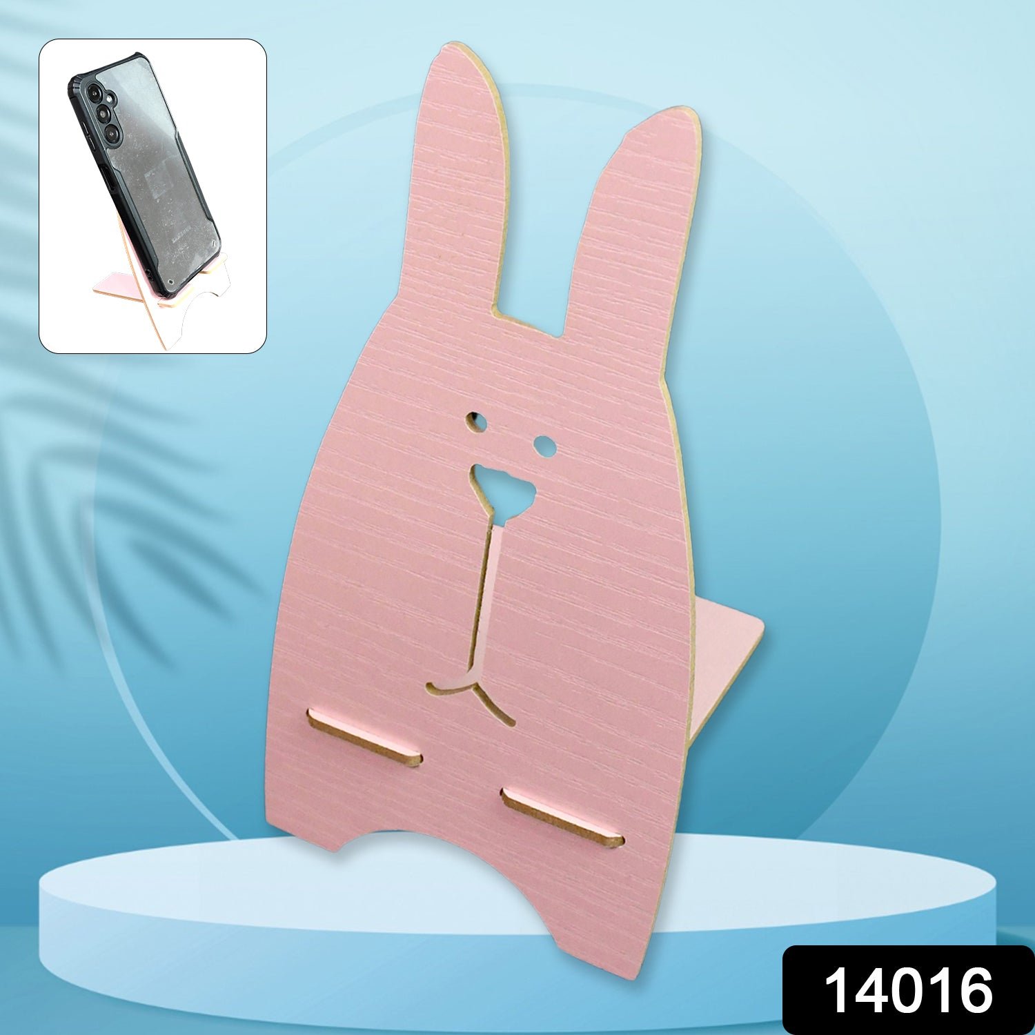 Wooden Cute Lovely Rabbit Design Mobile Stand (1 Pc) - Image 2