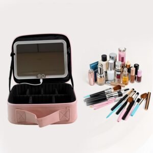 Premium LED Light Makeup Organizer Box (1 Pc / Mix Color)