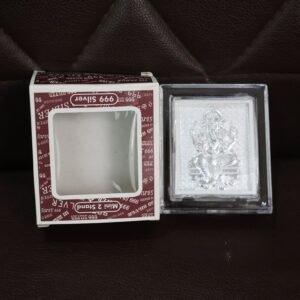 Embossed Silver-Plated Lord Ganesha Photo Frame  (1 Pc)