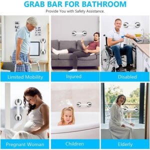 Suction Grab Bar Handle for Bathroom Safety (1 Pc)