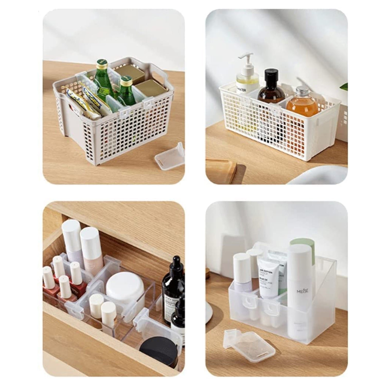 Plastic Storage Baskets Space allocator, Refrigerator Organizer Bins partition Clip (1 Pc) - Image 3