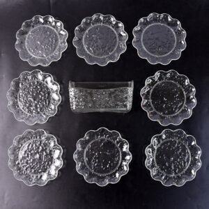 9 in 1 Plastic Bowl With Serving Tray / Plates Set