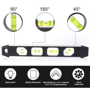 Professional Aluminum Spirit Level Measuring Tool  (1 Pc)