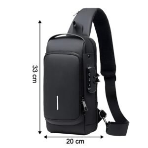 Trendy Anti-Theft Crossbody Sling Bag with USB Charging Port (1 Pc)