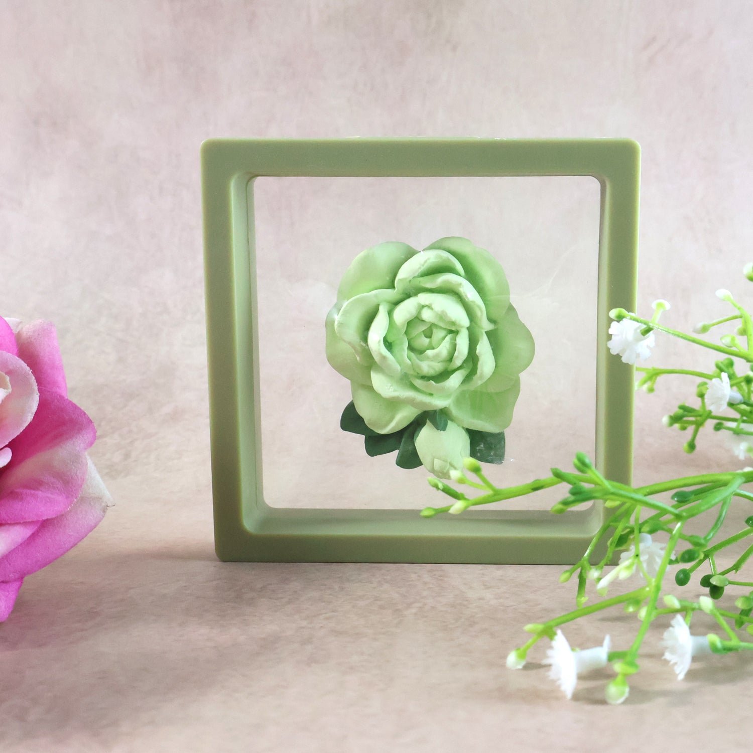 Elegant Rose Flower Car Air Freshener Clip for AC Vent with Perfume Bottle 10ML(1 Pc) - Image 4