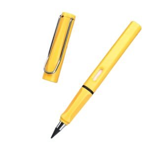 2-in-1 Everlasting Magic Pencil with Replaceable Eraser – Inkless, Reusable, Portable (1 Pc / Mix Color)