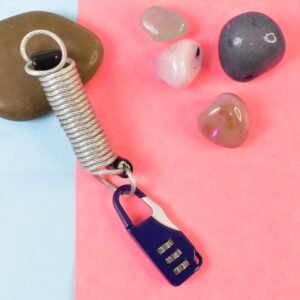 Anti-theft Dial Lock, Padlock, 3-Digit, Built-In Wire (1 Pc)