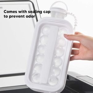 Ice Cube Trays 2 in 1 Portable Ice Ball Maker, 17 Round Ice Cube Mold (1 Pc)