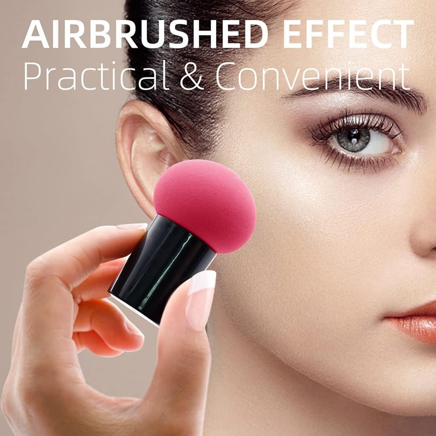 Professional Makeup Sponge Puff with Handle (1 Pc) - Image 10