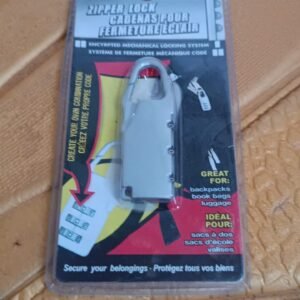 Silver Tone Motorcycle Bike Helmet Lock Portable 3 Digit Security Resettable Lock Anti-Theft Luggage Lock