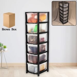 6-Layer Modular Plastic Drawer Storage Cabinet