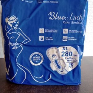 Beautiful Basics Blue Lady Extra Long Pads With Wides Wings Sanitary Pads – 280 mm, 40-Pack