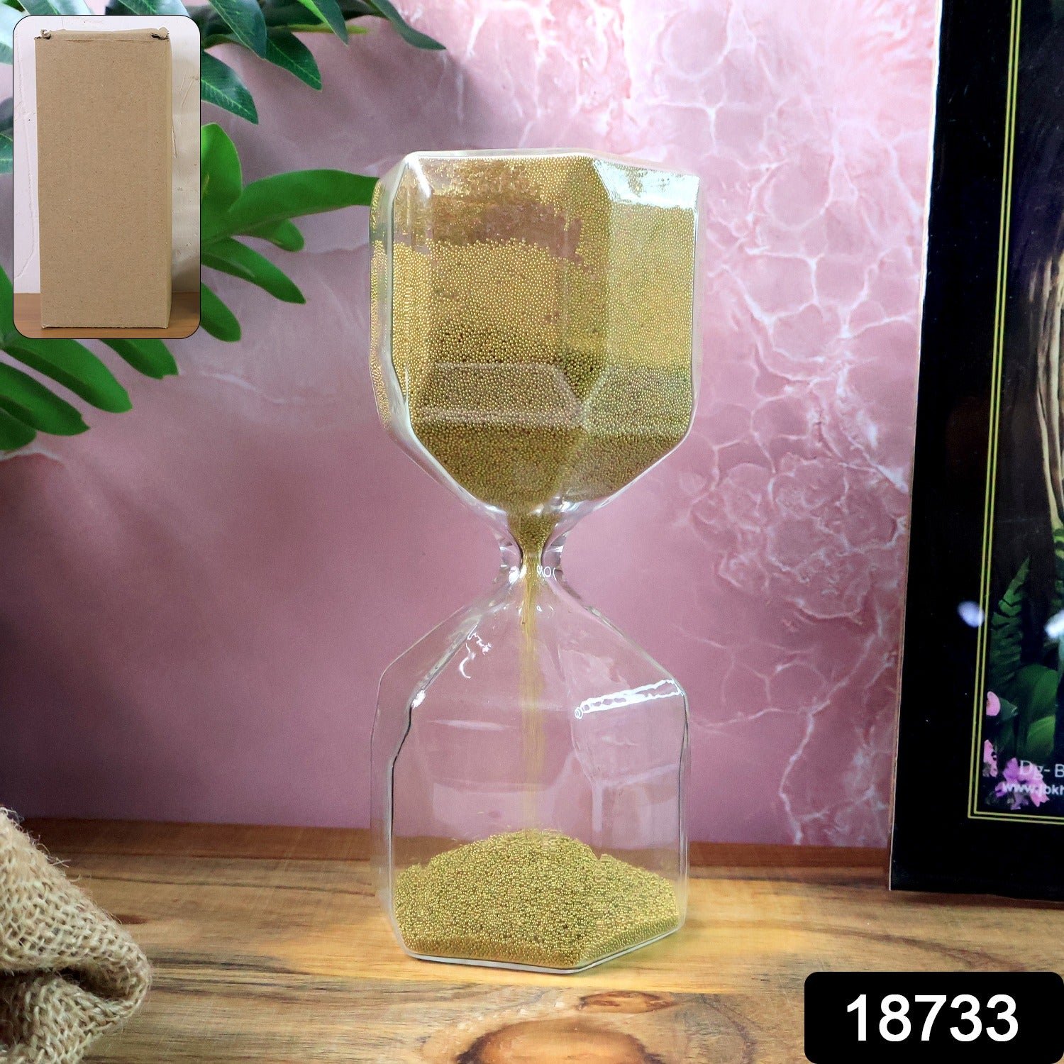 Faceted Glass Hourglass Sand Timer - (1 Pc / 4 Minutes Approx Time) - Image 2