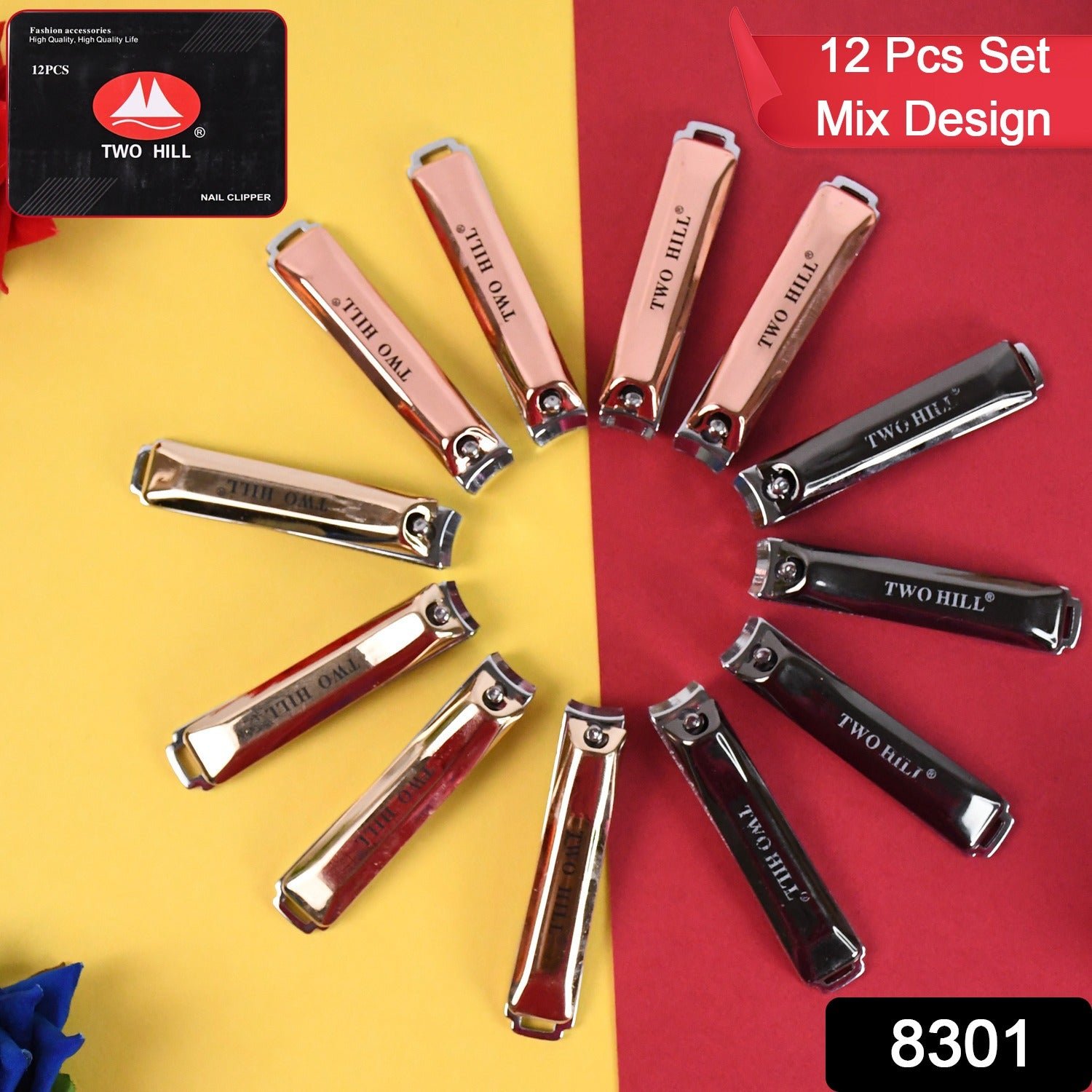 Stainless Steel Cute Nail Clipper with Nail Catcher, Nail File (12 Pcs Set / Mix Design) - Image 2