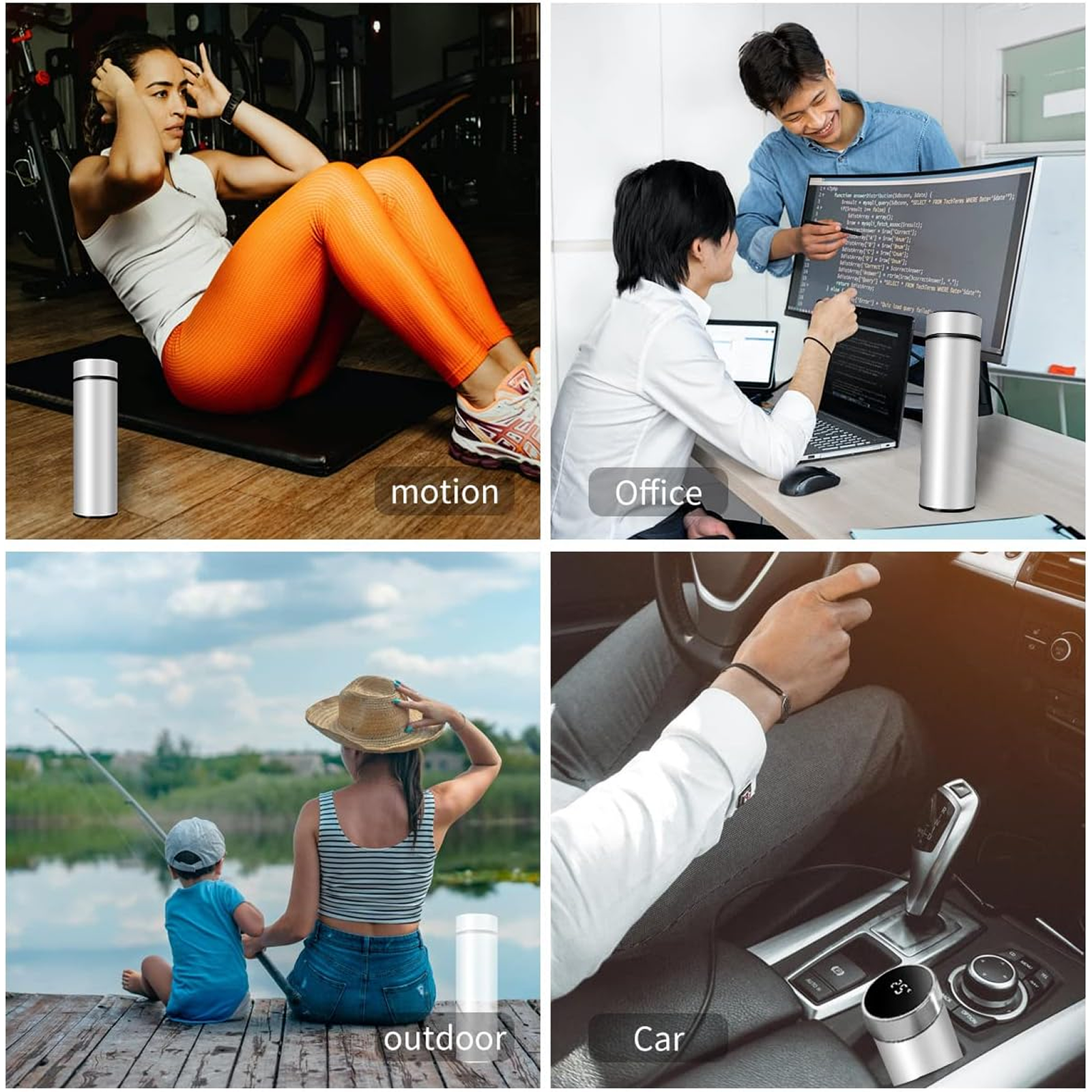 0726 Smart Vacuum Insulated Water Bottle with LED Temperature Display (1 Pc / Multicolor) - Image 2