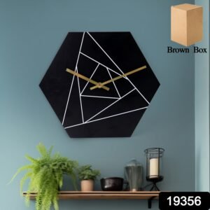 Modern Geometric Hexagon Wall Clock (1 Pc)