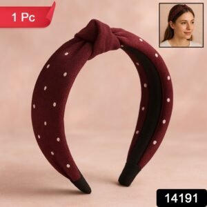 Women's Polka Dot Fabric Knot Hairband – Stylish & Comfortable (1 Pc)