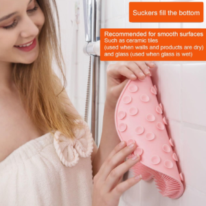 Silicone Bath Massage Cushion – Suction Cup Exfoliating Foot Scrubber & Mat