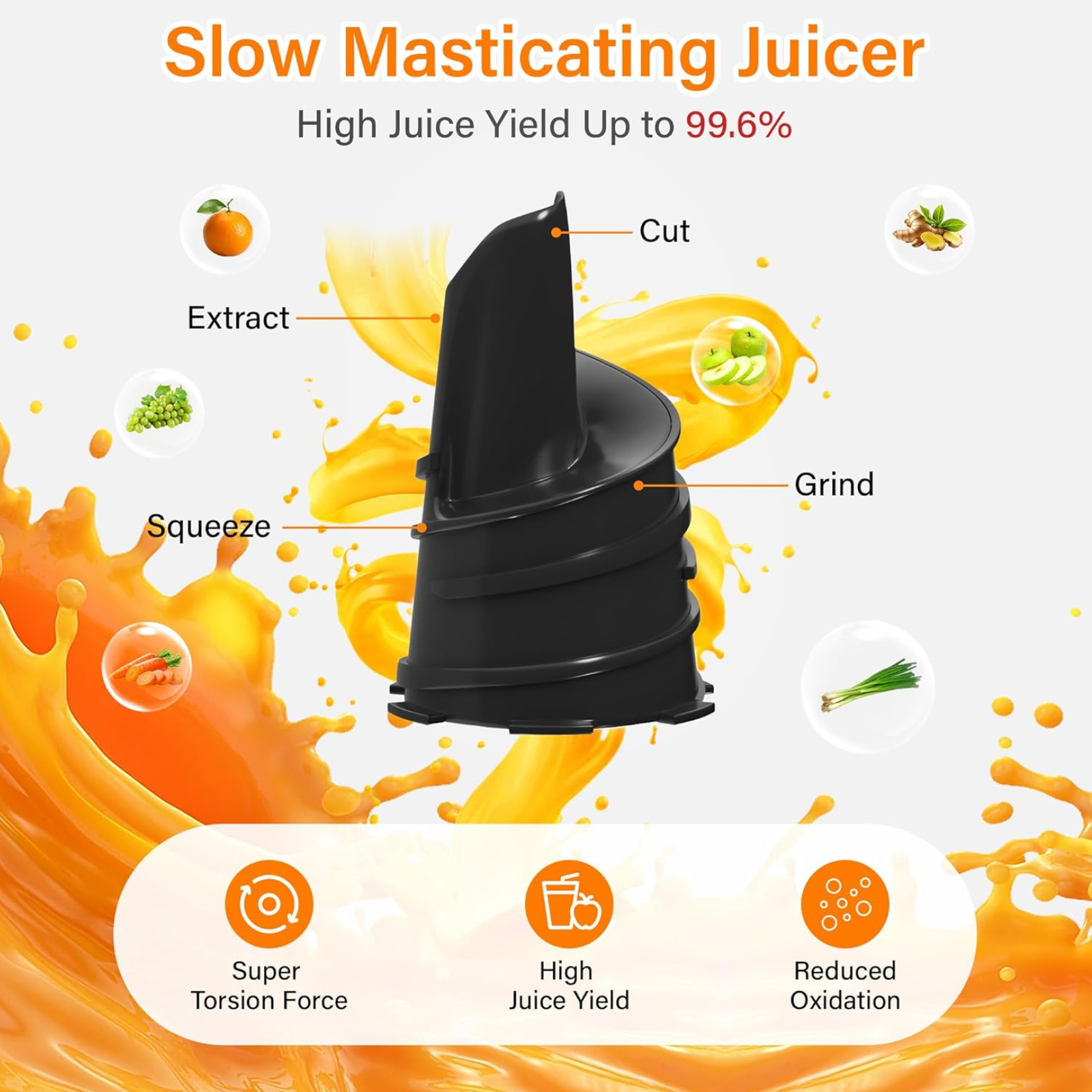 Manual Juicer Modern Plastic Fruit and Vegetable Juicer (1 Pc / Bowl Not Included) - Image 4