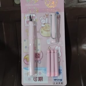 Fountain Blue Pen With 3 Refills (1 Set)