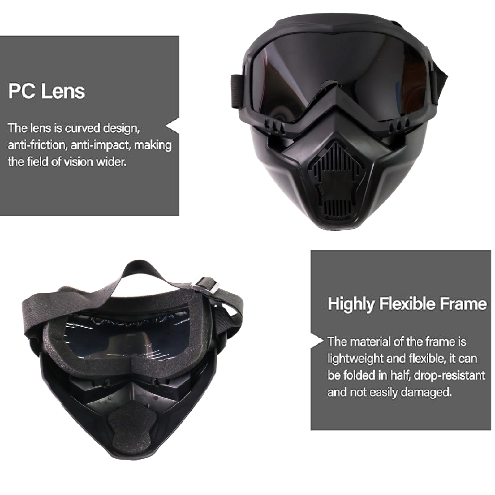 Motorcycle Goggles Off-Road Helmet Goggles Windproof Glasses Goggles Mask (1 Pc) - Image 4