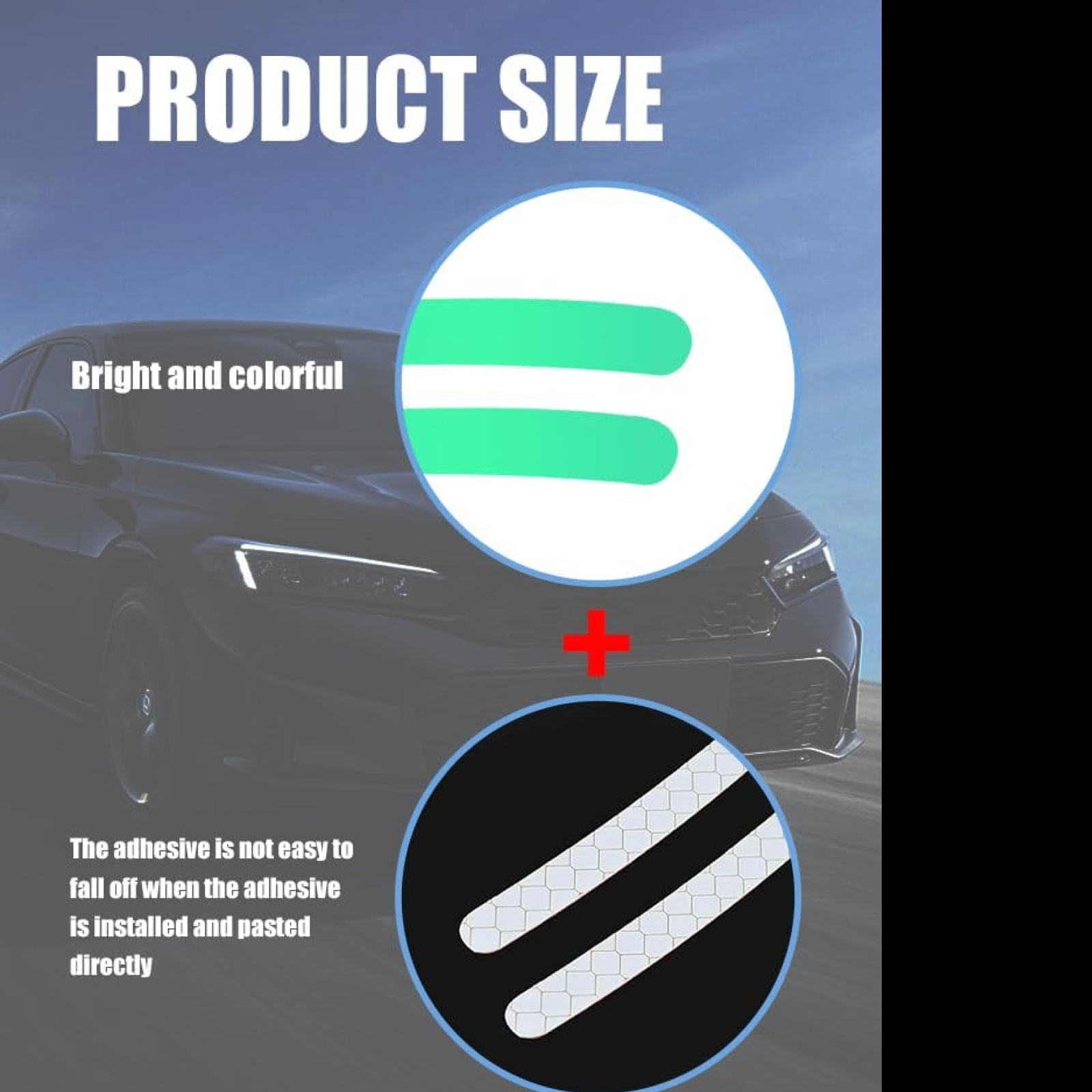 Car Wheel Hub Reflective Car Stickers, Night Warning Stickers (20 Pcs Set/ Multicolored) - Image 2