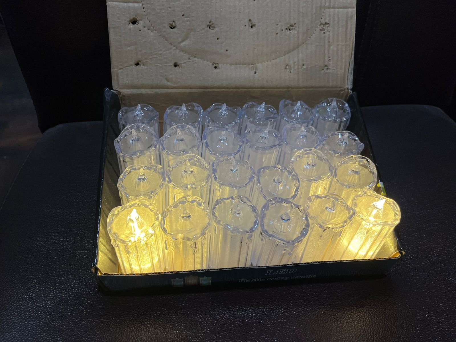 24 Pc Flameless and Smokeless Decorative Melting Candles LED Tea Light Candle Flickering Electronic Candle, Diwali - Image 7