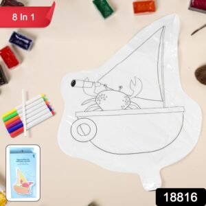 Multicolour colour-your-own inflatable animals With 6pcs Colored Pen Markers (1 Set)