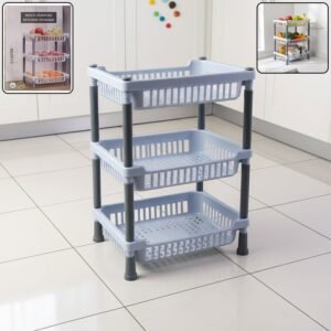 3-Layer Multipurpose Kitchen Storage Basket Rack