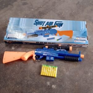 Shot Air Gun Toy with Scope and 8 Soft Foam Bullets Set