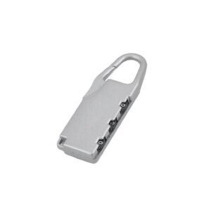 Silver Tone Motorcycle Bike Helmet Lock Portable 3 Digit Security Resettable Lock Anti-Theft Luggage Lock