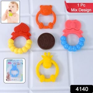 Silicone Baby Teething Toys (1 Pc / Mix Design)