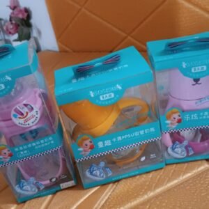 Baby Feeding Bottle with Handles & Straw (Mix Design, Size & Color / 1 Pc)