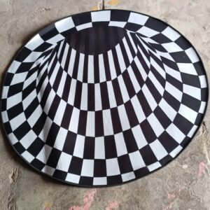 3D Space Round Carpet, Floor Mat Non-Woven Doormat (1 Pc / 78 Cm)