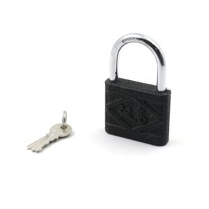 Black Iron Padlock – Brass Core, Waterproof & Anti-Theft for Home & Outdoor (75 mm)