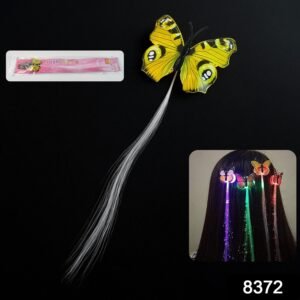 LED Butterfly Hair Braid Clip (Mix Color, 1 Pc)