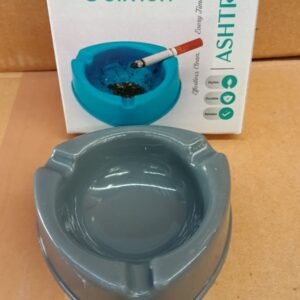 Oblivion Durable Plastic Ashtray with Wide Bowl and Triple Cigarette Holder Slots (1 pc)