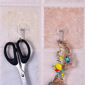Heavy Duty Flower Adhesive Wall Hooks - (10 Pc / Set)