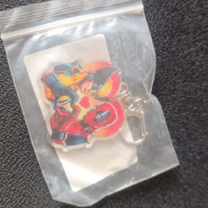 Stylish Acrylic Cartoon Character Keychain with Metal Clip (1 Pc)