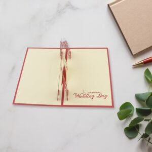 Unique 3D -Up Wishing Card (Wedding): 1 Pc