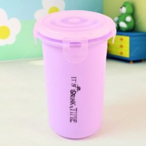 Plastic Lunch Box With Small Box, Bottle & Sponn for Kids Lunch Box (4 Pc Set)