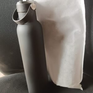 Stainless Steel Water Bottle with Carry Strap & Built-In Straw 1000ML Approx (1 Pc)