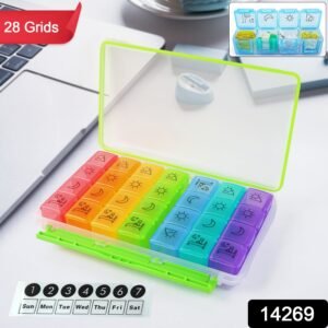 28 Grids Weekly Pill Organizer Box